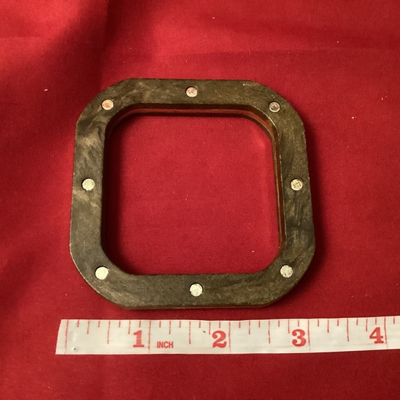 Wood and metal squared bracelet - Picture 5 of 5